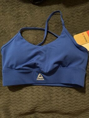 Reebok Royal Blue Strappy Support Sports Bra